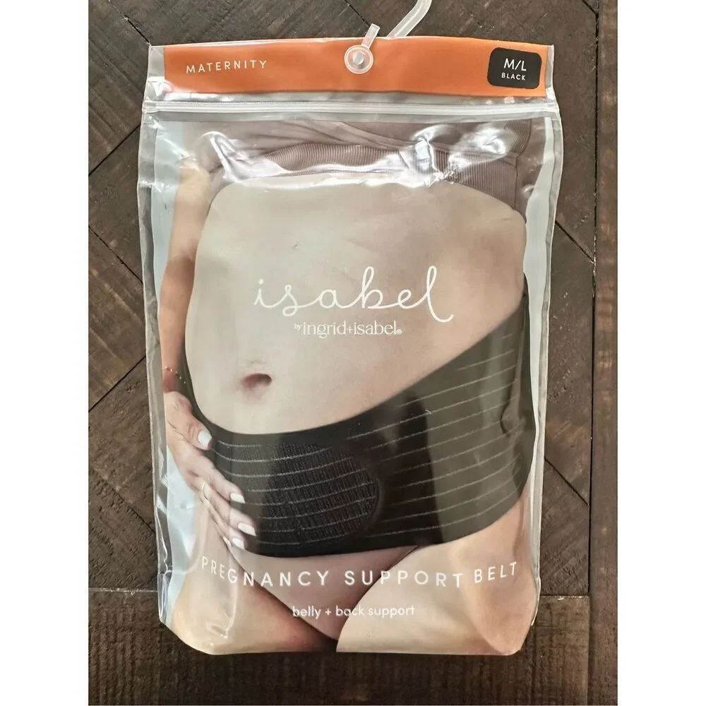 Ingrid and Isabel Black Pregnancy Support Belt Size Medium/Large New